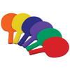 6 RAQUETTES TENNIS DE TABLE PLASTIQUE COLORIS ASSORTIS