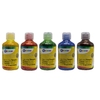 GOUACHE PAILLETÉE  5 FLACONS 250ML ASSORTIS : VERT LUMIÈRE, ROUGE, BLEU OUTREMER, JAUNE OR, TERRE DE SIENNE