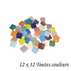 620 MOSAÏQUES SMALT 12X12MM COLORIS ASSORTIS