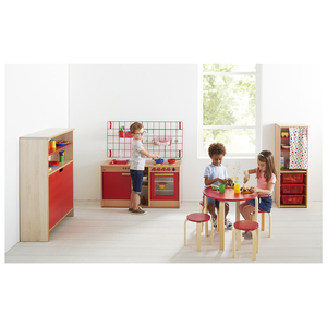 TABOURET ROUGE - LOT DE 2