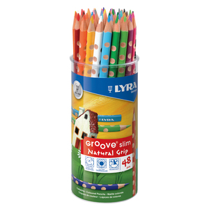 GROOVE SLIM POT 48 CRAYONS COULEURS ASSORTIS