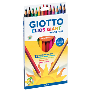 ÉLIOS GIANT 12 CRAYONS COULEURS ASSORTIS