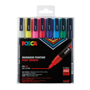 POSCA PC-3M 8 MARQUEURS COLORIS ASSORTIS