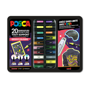 POSCA MALLETTE METAL DE 20 MARQUEURS 