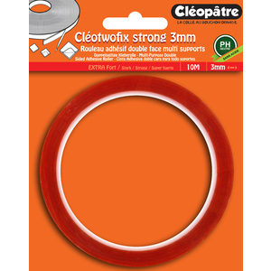 CLEOTWOFIX ADHÉSIF DOUBLE FACE EXTRA FORT 3MMX10M