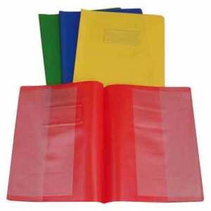 PROTÈGE-CAHIER PLASTIQUE 17X22 2 RABATS JAUNE 22/00È