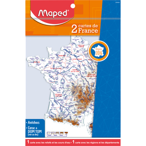 2 CARTES  DE FRANCE SUPERPOSABLES