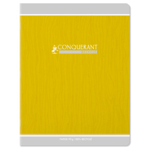 CAHIER CONQUERANT CLASSIQUE AGRAFE 170X220 48P 90G SEYES RECYCLÉ