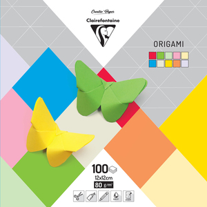 100F ORIGAMI 12X12CM UNIES ASSORTIES