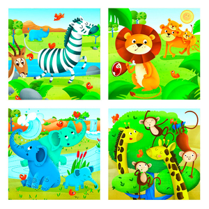 PUZZLE LES ANIMAUX SAUVAGES