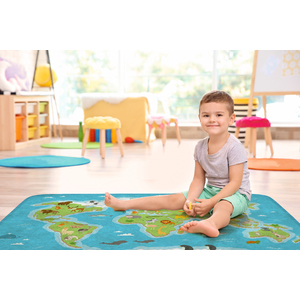 TAPIS CARTE MONDE