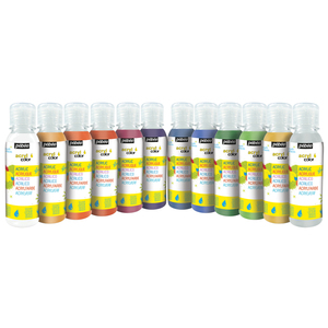 ACRYLCOLOR PAILLETÉE 12 FLACONS 150 ML ASSORTIS