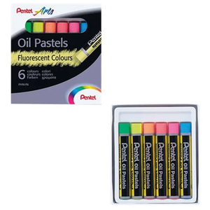 PENTEL ARTS 6 PASTELS COLORIS FLUOS ASSORTIS