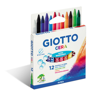 CERA 12 CRAYONS À LA CIRE COLORIS ASSORTIS