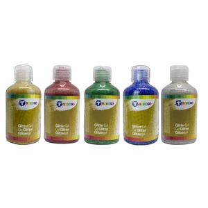 GEL PAILLETTES 5 FLACONS 250ML ASSORTIS