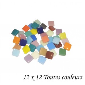 620 MOSAÏQUES SMALT 12X12MM COLORIS ASSORTIS