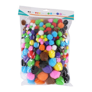 300 POMPONS TAILLES ET COLORIS ASSORTIS