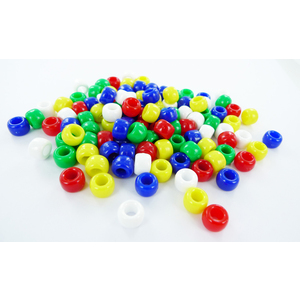 1 000 PERLES CASSIS PLASTIQUES OPAQUES COLORIS ASSORTIS