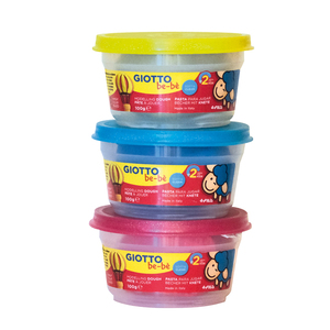 GIOTTO BE-BÈ GLITTER 3 POTS 100G COLORIS ASSORTIS AVEC PAILLETTES