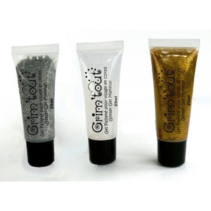 3 TUBES GEL PAILLETÉ 25ML OR/ARGENT/CRISTAL