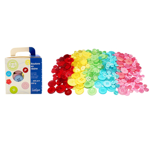 600 BOUTONS RÉSINE TAILLES ET COLORIS ASSORTIS