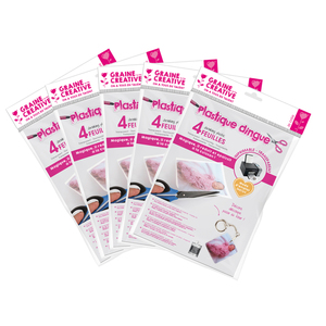 4 FEUILLES PLASTIQUE DINGUE IMPRIMABLE TRANSPARENT A4