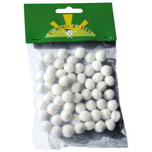 45 POMPONS BlancS 15MM