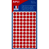POCH DE 6 PLANCHES - 462 PASTILLES ADH ROUGE D8 MM APLI