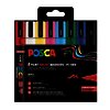 8 MARQUEURS PEINTURE POSCA PC5BR COLORIS ASSORTIS UNIBALL