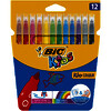 LOT 12 POCH DE 12 FEUTRES BIC KIDS COULEUR -TA DT 2 OFFERTES