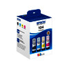 EPSON 104 PACK 4 BOUT. NO + 3 COL D'ORIGINE (C13T00P640)