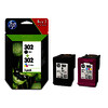 HP 302 PACK 2 CART. NO + 3 COL D'ORIGINE (X4D37A)