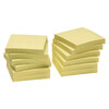 12 BLOCS-CUBE 75 X 75 MM 100F REPO COLORIS JAUNE