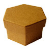LOT DE 10 BOÎTES HEXAGONALES EN CARTON À DÉCORER 7,8X5CM