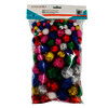 SACHET DE 200 POMPONS PAILLETÉS TAILLES ET COLORIS ASSORTIS