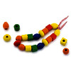 BOÎTE DE 130 PERLES BOIS LACETS, COULEURS VIVES