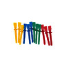 SACHET DE 12 SPATULES À COLLE 11CM MULTICOLORE