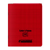 CAHIER COUV PP RABATS 90G/M² 48P SÉYÈS PIQ 17X22CM ROUGE