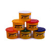 PAK 6 POTS 460G PÂTE À JOUER COLORIS VIFS ASSORTIS BLANDIVER