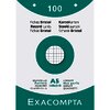 100 FICHES BRISTOL BLANCHES 5X5, 14,8X21 CM PERFOR EXACOMPTA