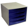 MODULE DE BUREAU GRIS BLEU- 28,4 X 34,8 X 23,47 CM BUDGET