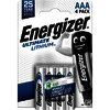 PAQUET DE 4 PILES LITHIUM ENERGIZER ULTIMATE AAA
