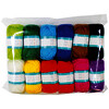 PAQUET 12 PELOTES DE LAINE 55M 100% ACRYLIQUE COL VIFS ASS