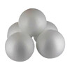LOT DE 5 BOULES DE STYROPOR À DÉCORER D100MM BLANC