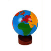 GLOBE DES CONTINENTS EN COULEUR D 16 CM MÉTHODE MONTESSORI