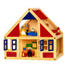 MAISON POUPÉES EN BOIS ET 24 MEUBLES