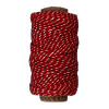 BOBINE FIL DE COTON BICOLORE 1,10MMX50M ROUGE ET BLANC