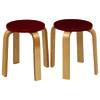 TABOURET ROUGE - LOT DE 2