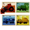 PUZZLES BOIS - LES ENGINS EN COULEUR