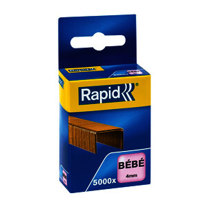 BOÎTE DE 5000 AGRAFES  BÉBÉ CUIVRÉ 8/4 RAPID